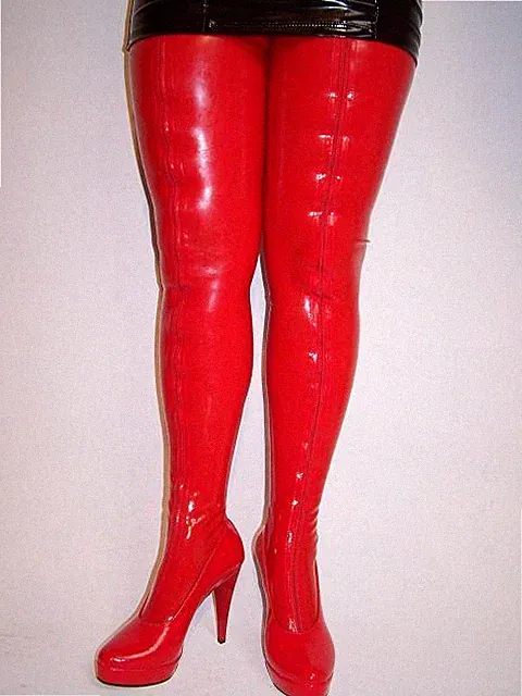 Overknee lateks stiefel gummi 100% 41 42 43 44 45 46 47 Poland