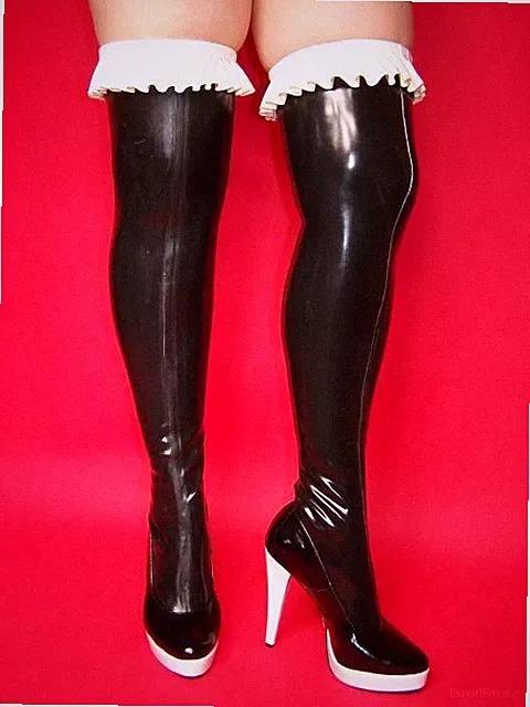 Overknee latex gummi stiefel 42 43 44 45 46 47 Produce Poland