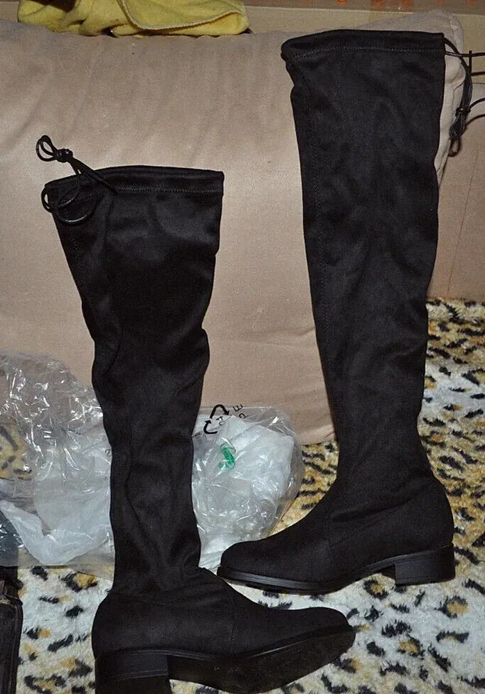 Overknee Stiefel Highheels Gr 38 schwarz gesamt H: 71 cm ohne OVP