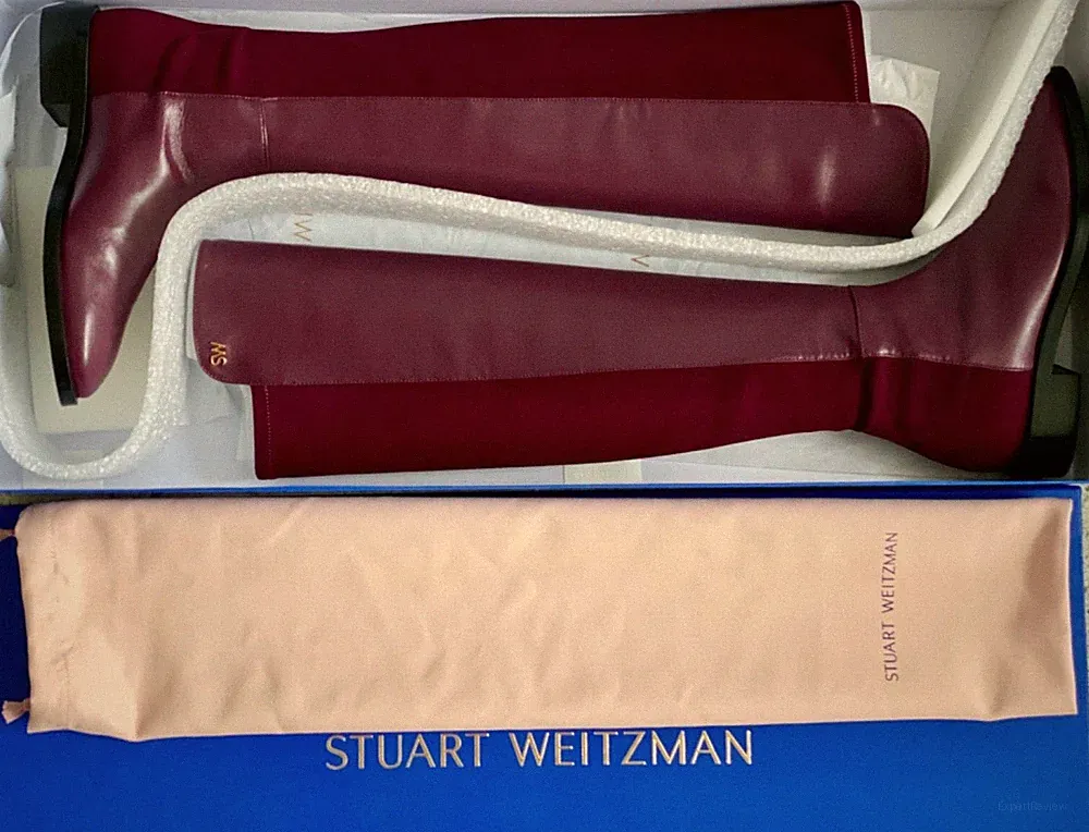 Overknees Stiefel Stuart Weitzman Gr. 40 39 Keelan City Bordeaux NEU Burgundy