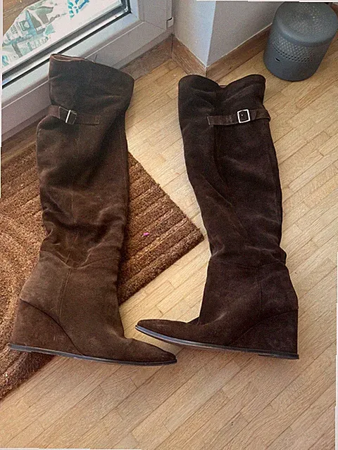 Overkneestiefel Gr. 42 Hammerstein Wildleder braun
