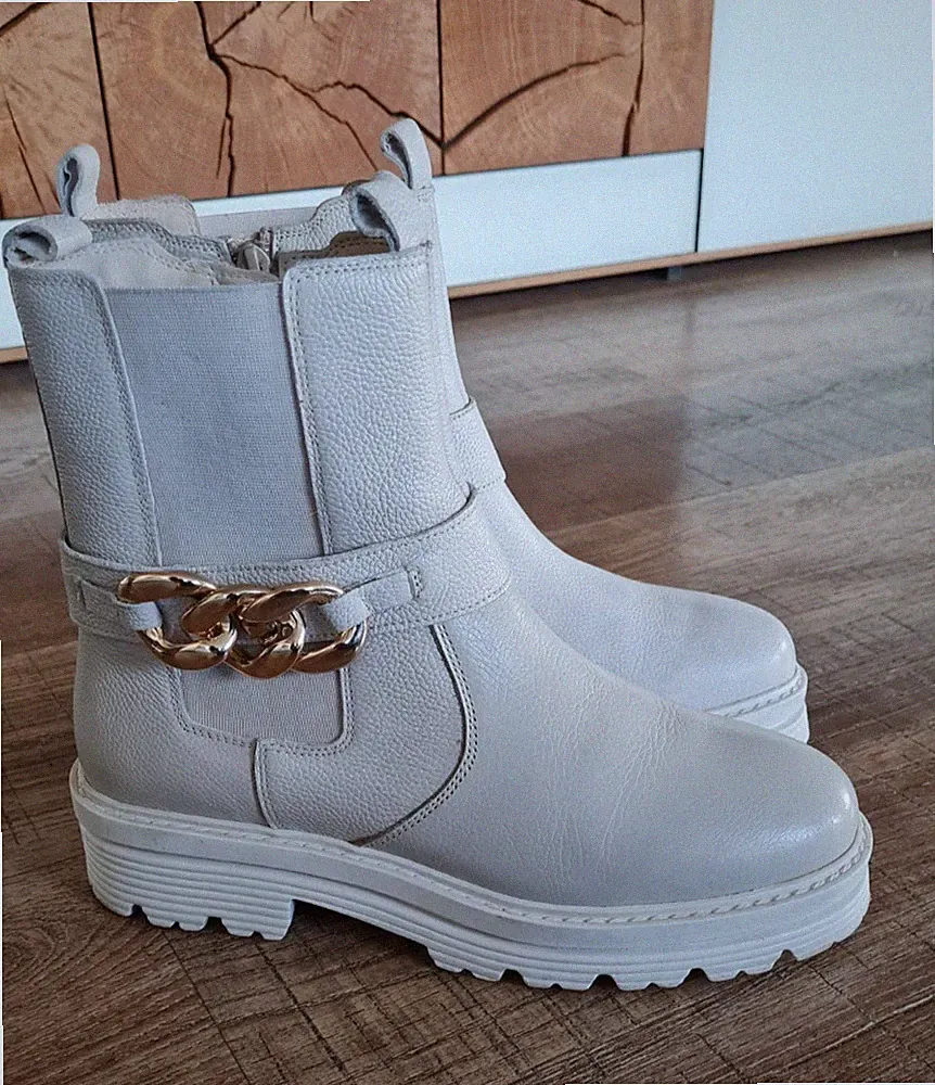 Palado NEUw. Echt Leder Chelsea Boots Stiefeletten 40 creme