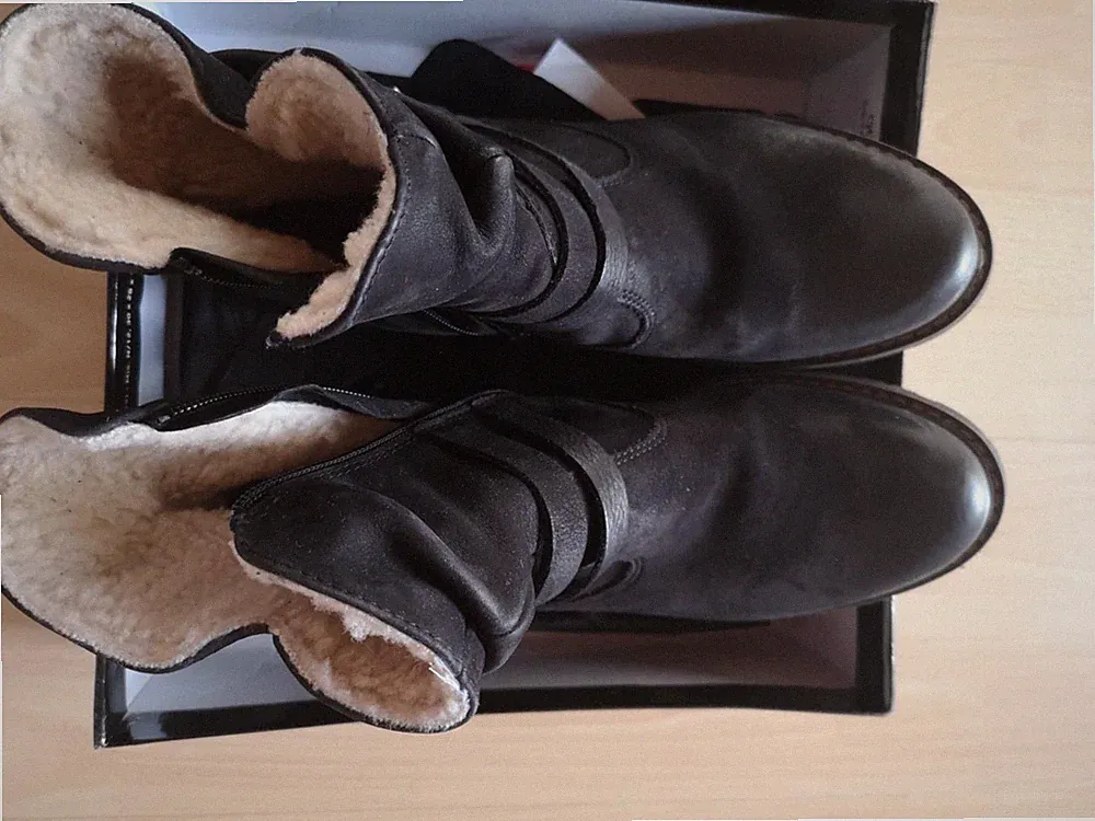 PALADO Stiefel Schuhe Stiefelette Bikerboots Boots Damen Schwarz Gr. 40