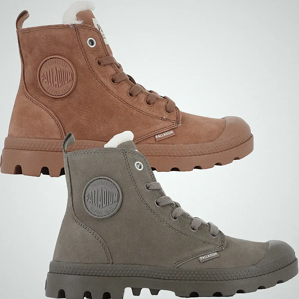 Palladium Damen Pampa Hi Side-Zip Nubuk Stiefel kuschelig Wolle warm bequem 2026