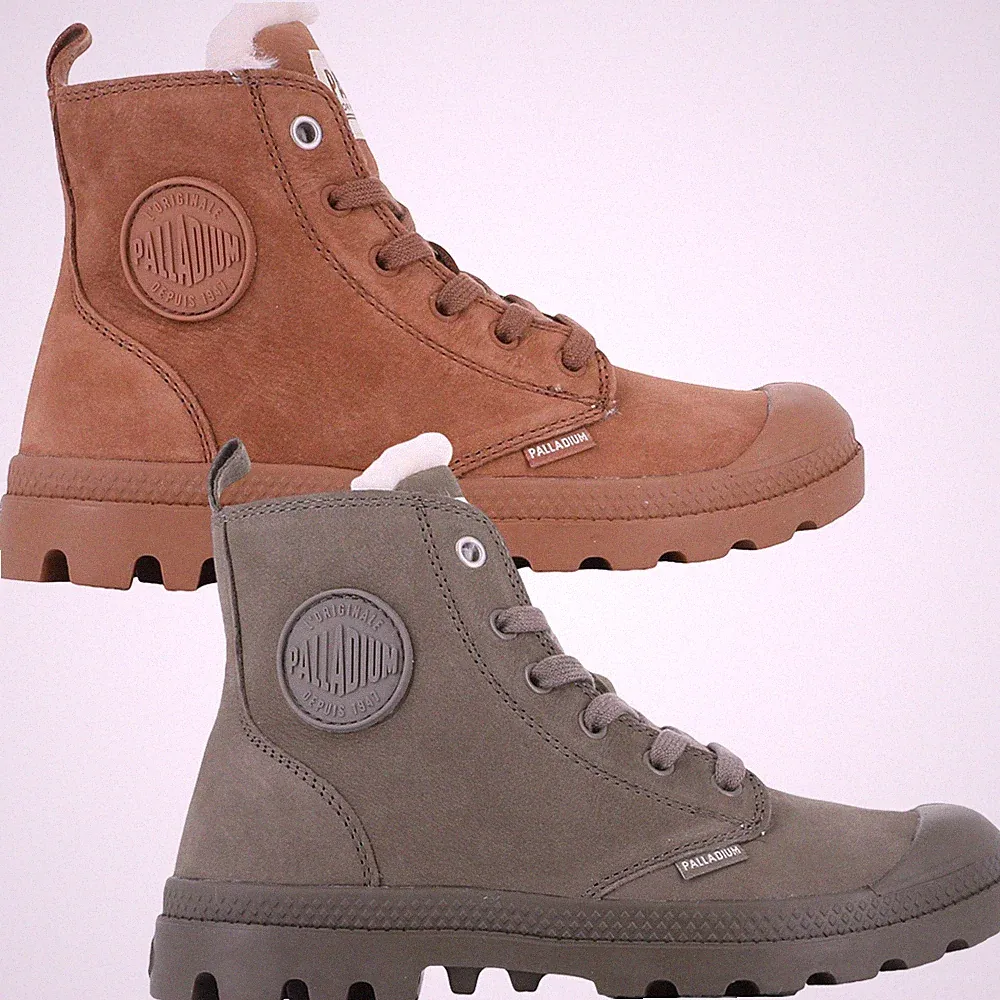 Palladium Damen Pampa Hi Side-Zip Nubuk Stiefel kuschelig Wolle warm bequem 2026