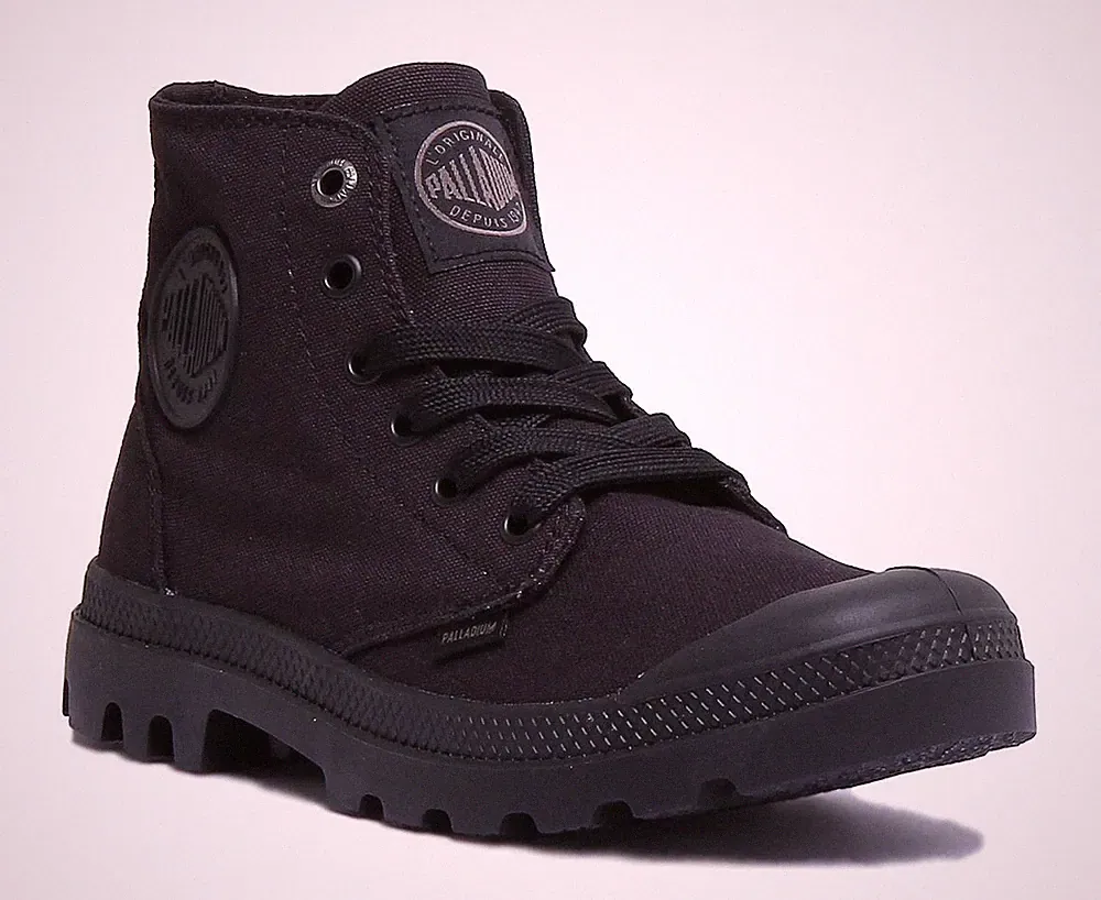 Palladium Monochrome City Walk Canvas Chelsea Boots Damen Schwarz Mono EU 36-42