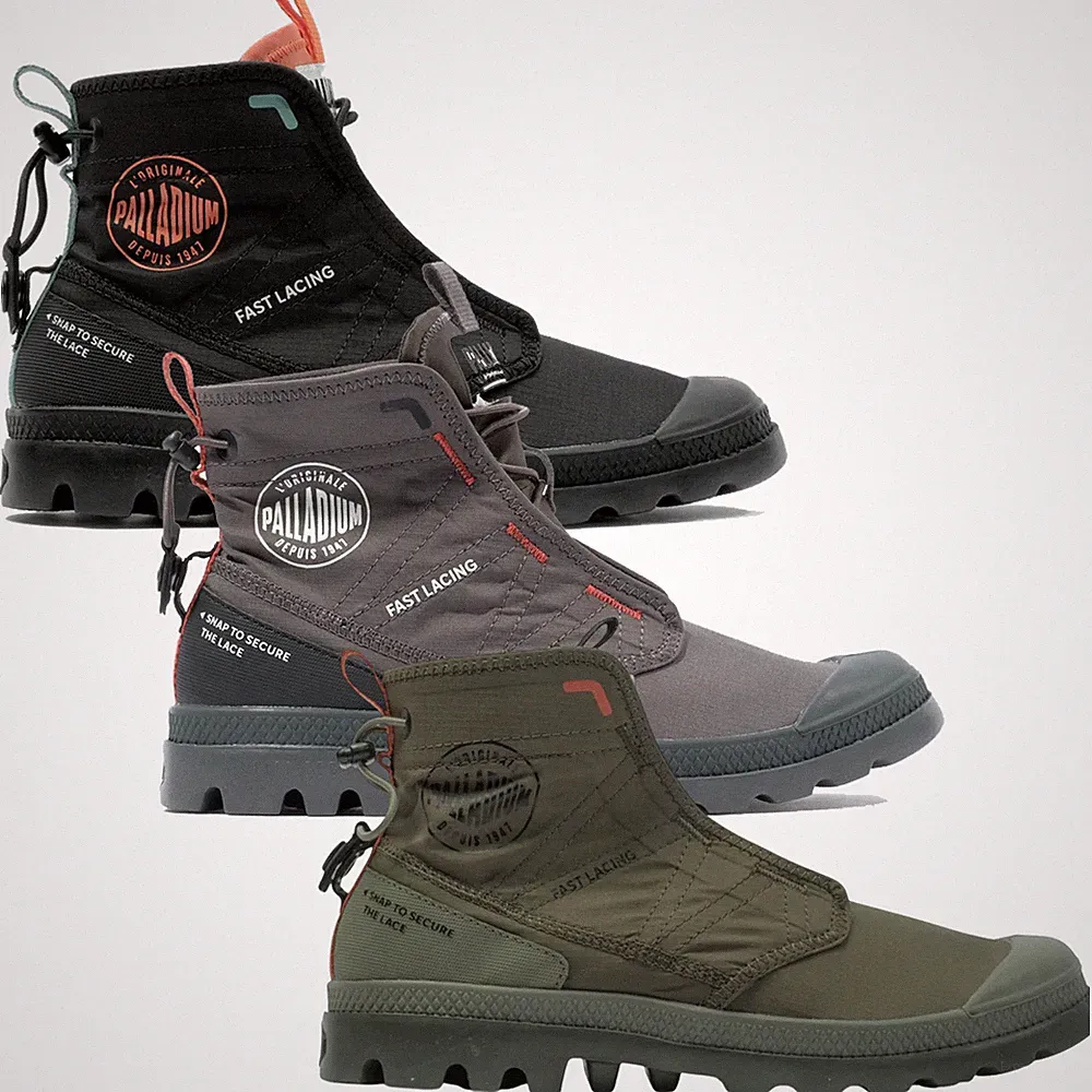 Palladium Pampa Travel Lite Ripstop Stiefel Hi Top Schnellschnürung Größe Herren Damen