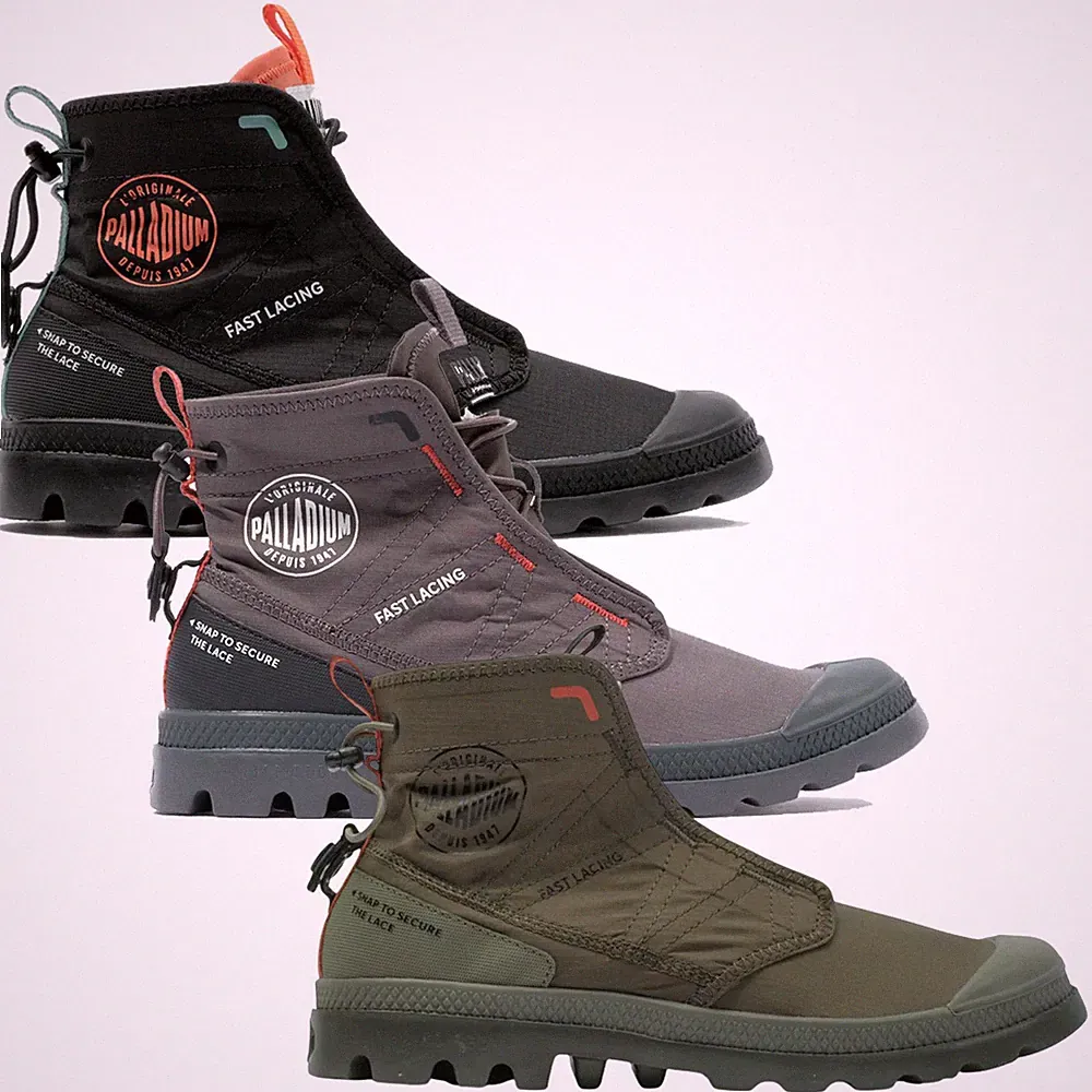 Palladium Pampa Travel Lite Ripstop Stiefel Hi Top Schnellschnürung Größe Herren Damen
