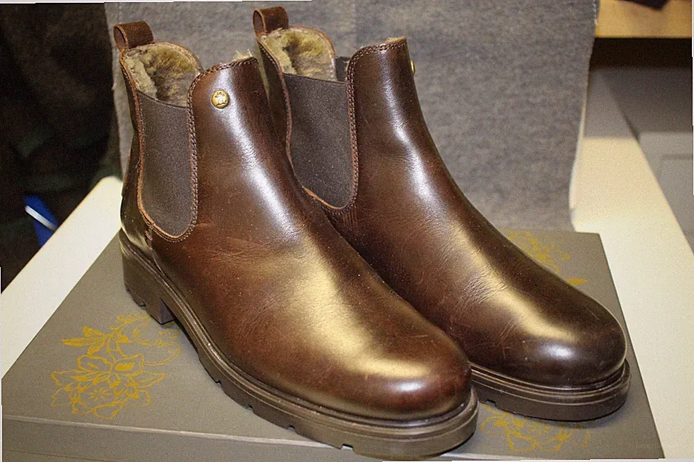 Panama Jack Damen Schuhe Stiefeletten 42 braun gefütterte Winterboots Chelsea