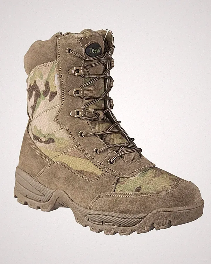 PATROL BY MIL-TEC AMPHIBIENSTIEFEL CAMOUFLAGE MULTICAM MIT SEITLICHEM REISSVERSCHLUSS