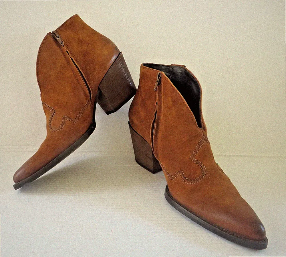 PAUL GREEN ° chice Stiefeletten Gr. 40,5 braun Leder Damen Schuhe Stiefel Boots