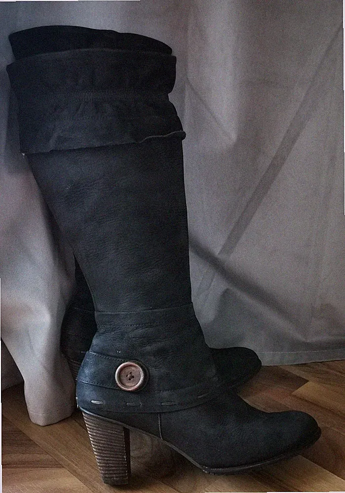 Paul Green Damen Leder Stiefel Gr. 38 - 5,5