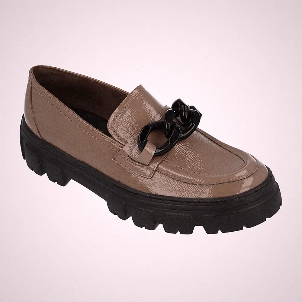 Paul green Damen Loafer Knautschlack Antelope Artikelnr. 2921-03x