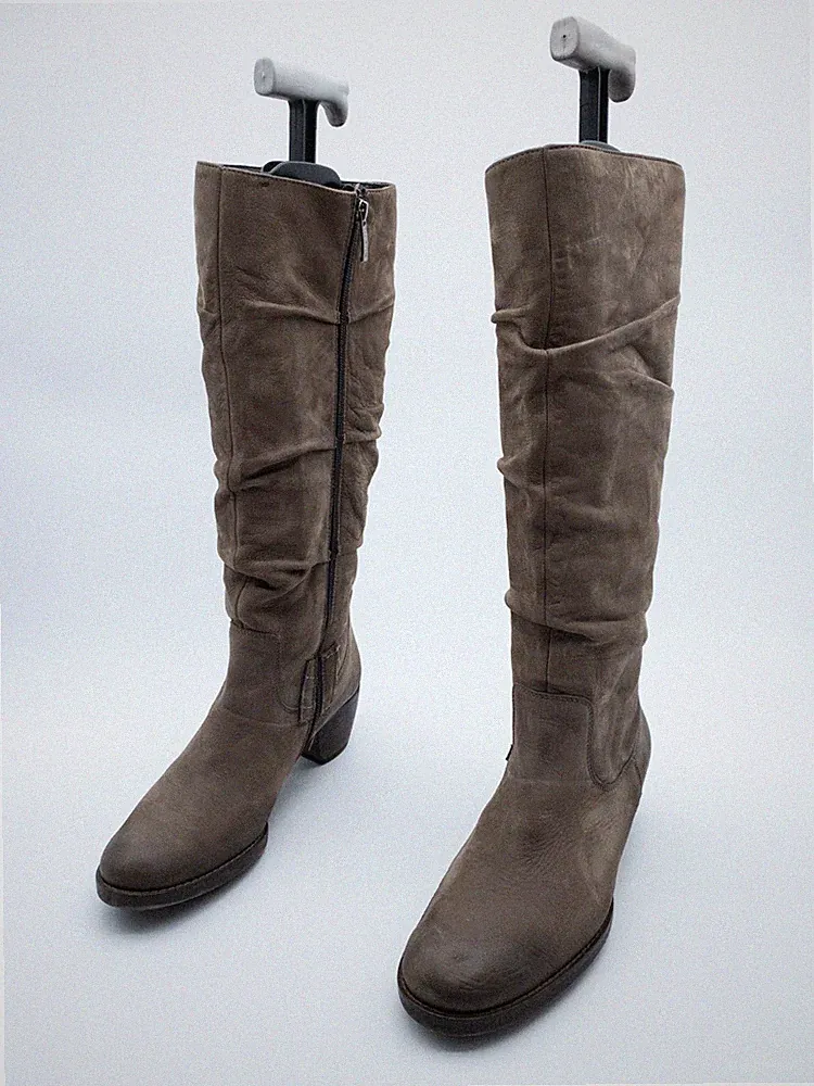 paul green Damen Schaftstiefel Stiefel Absatzschuh Leder Gr 38,5 EU Art 24969-50