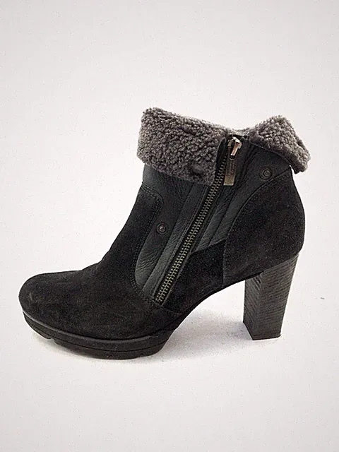 PAUL GREEN DAMEN STIEFEL STIEFELETTEN BOOTS PUMPS Gr:40 Uk:6,5 SCHWARZ