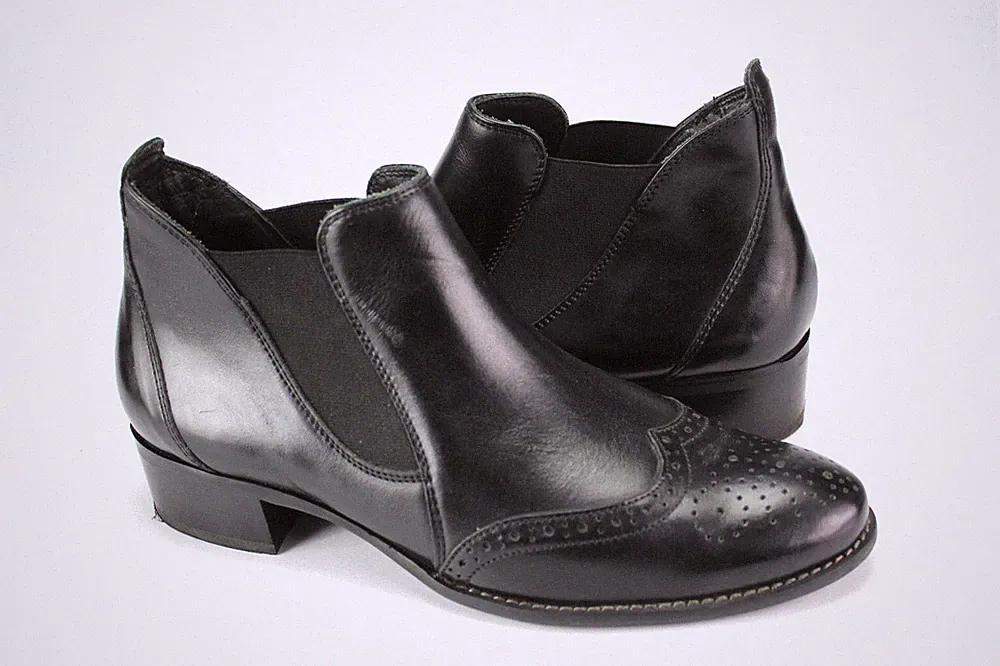 Paul Green Gr.37,5 Uk.4,5 Damen Stiefel Stiefelette Boots Leder Schwarz TOP F 63