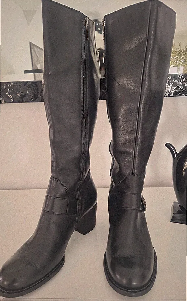 Paul Green Langschaftstiefel Schaftstiefel Stiefel Gr. 40 Neuwertig Echt Leder