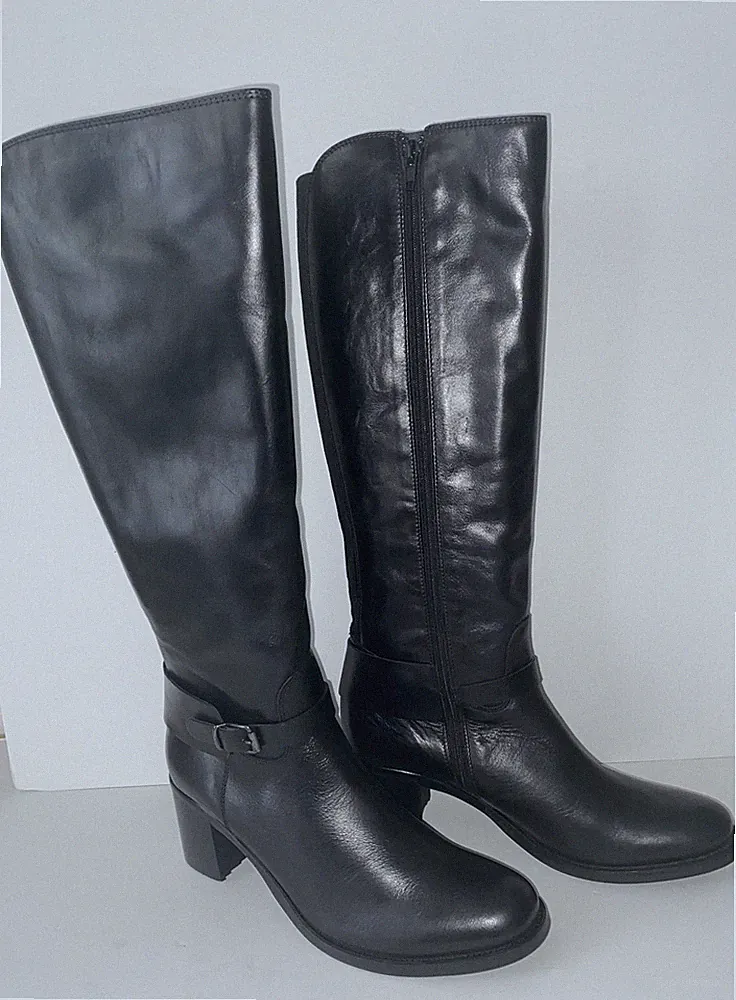 PEPEROSA Schwarz Leder Stiefel Boots Gr.39 neu