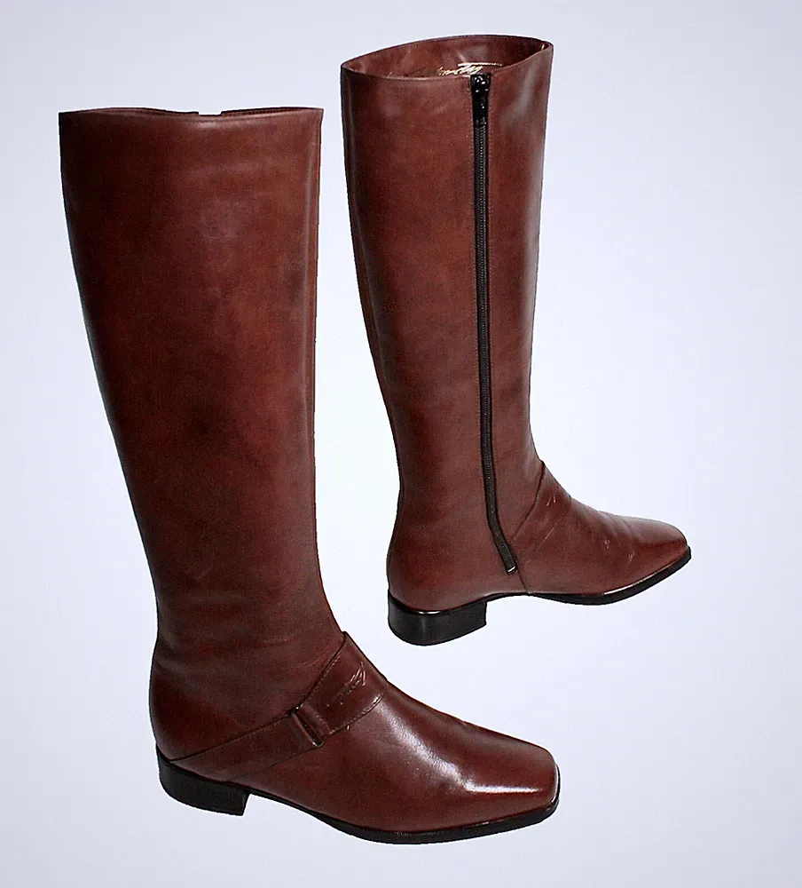 PERTTI PALMROTH DAMEN REITSTIEFEL COGNAC LEDER WARMFUTTER UK5,5 EU38,5 #K3-002#