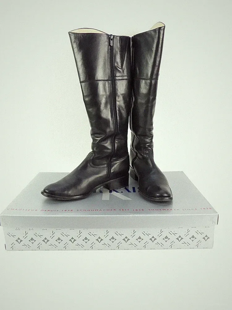 Peter Kaiser 81443 Damen Schuhe Stiefel Gr. 39 | UK 5,5 Nappa Leder Schwarz (MY)