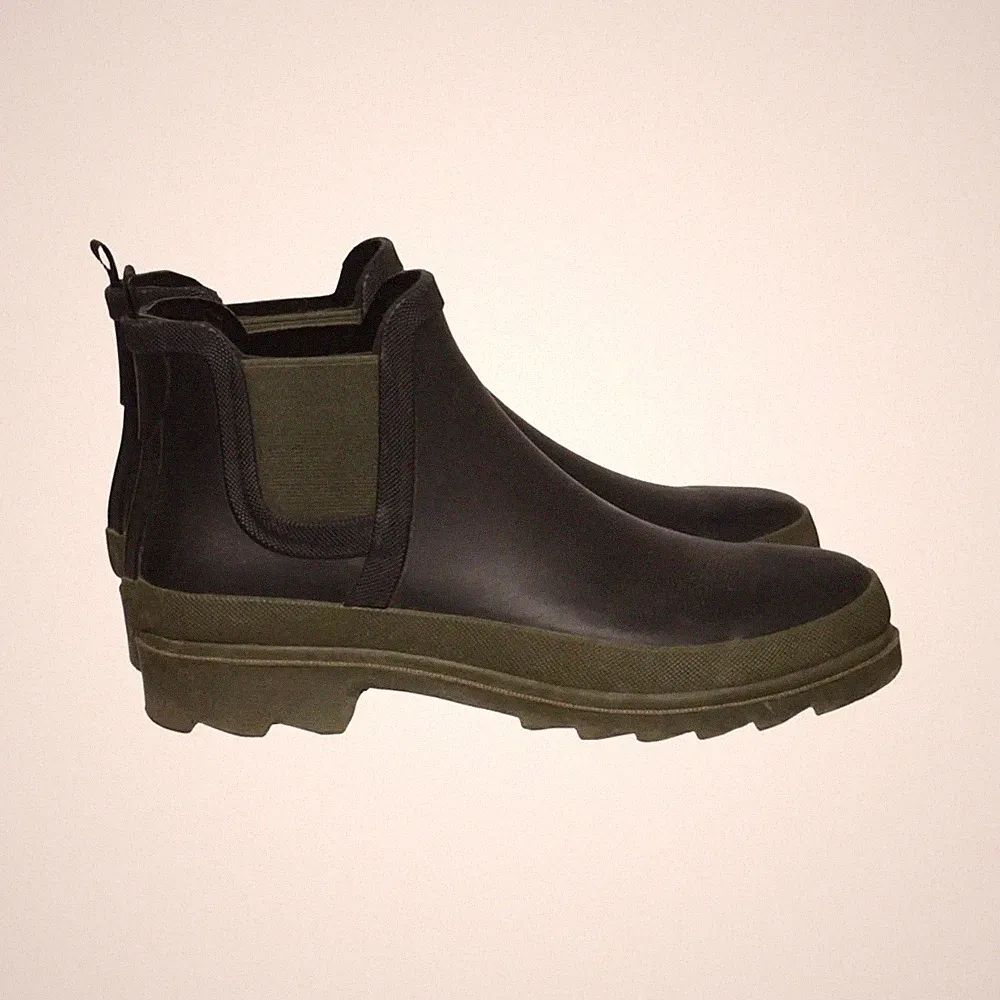 Pieces, Kurze Gummistiefel, Größe: 36, model: orange low chelsea, Schwarz #QZB