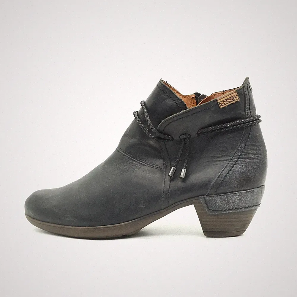 Pikolinos Damen W6B-8638 Stiefel Schwarz Leder Halbschaft Stiefeletten EU 38