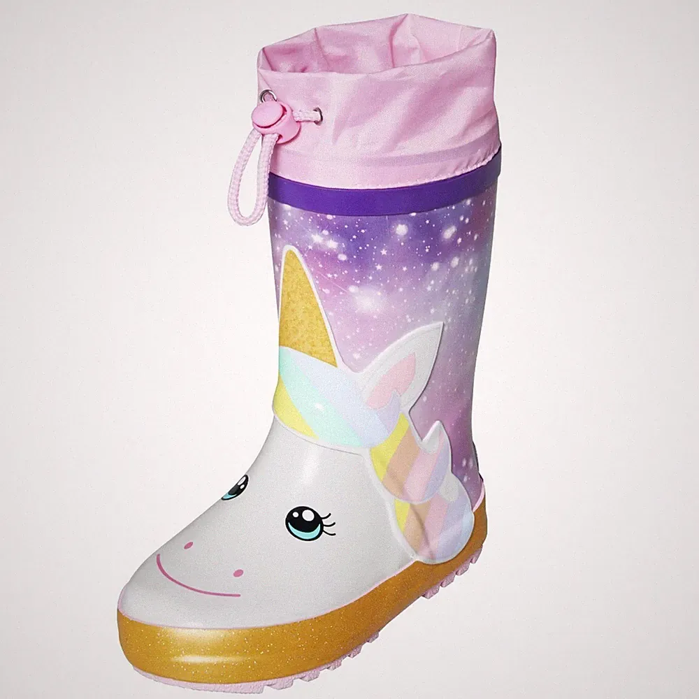 Playshoes Kinder Gummistiefel Einhorn flieder 188706 Gr.23-33