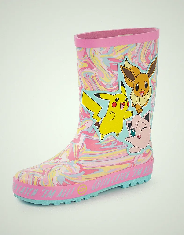 Pokemon Mehrfarbig Multi Character Gummistiefel ohne Henkel Mädchen