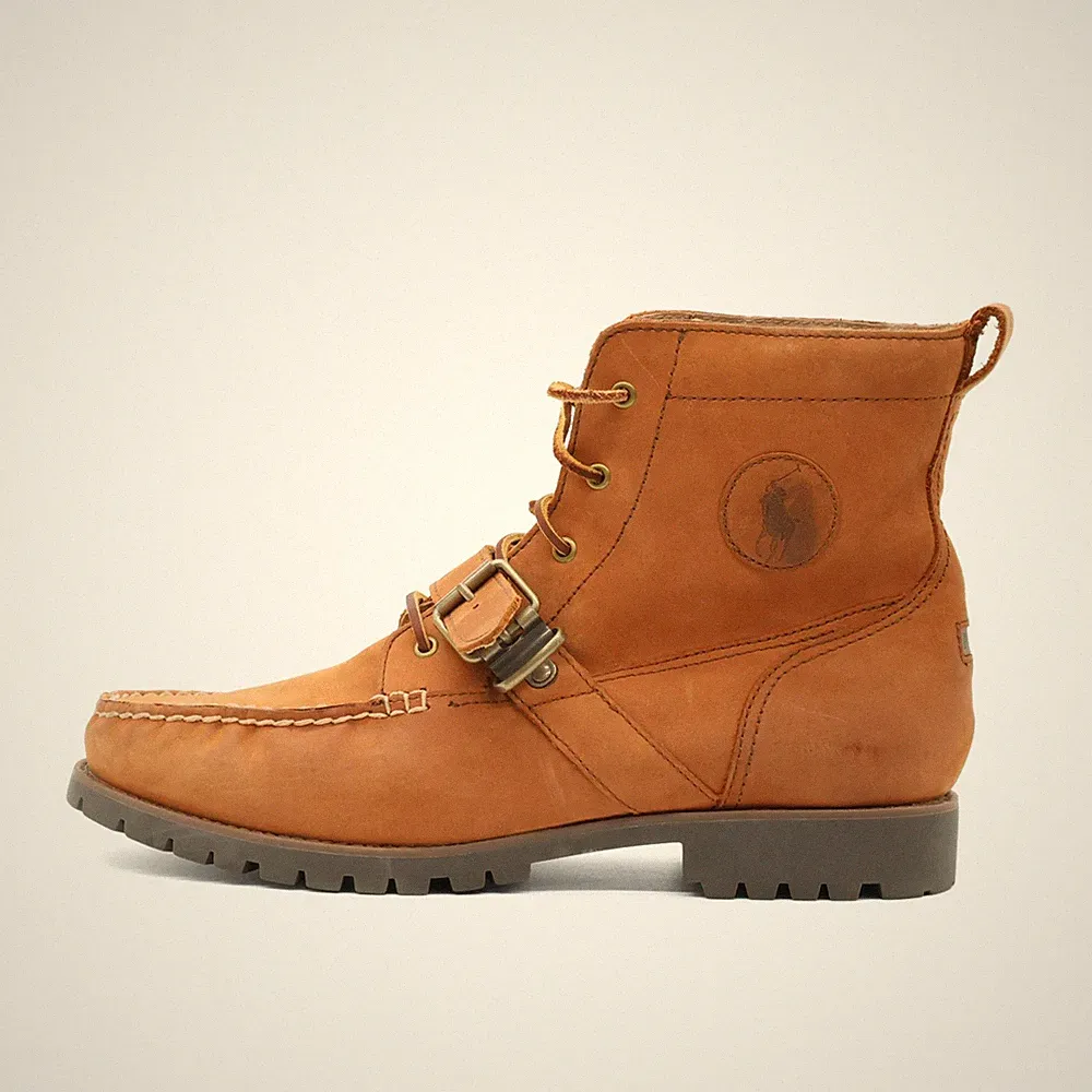 Polo Ralph Lauren Herren Stiefel EU 45 Redmond-BO-CSL Camel Leder