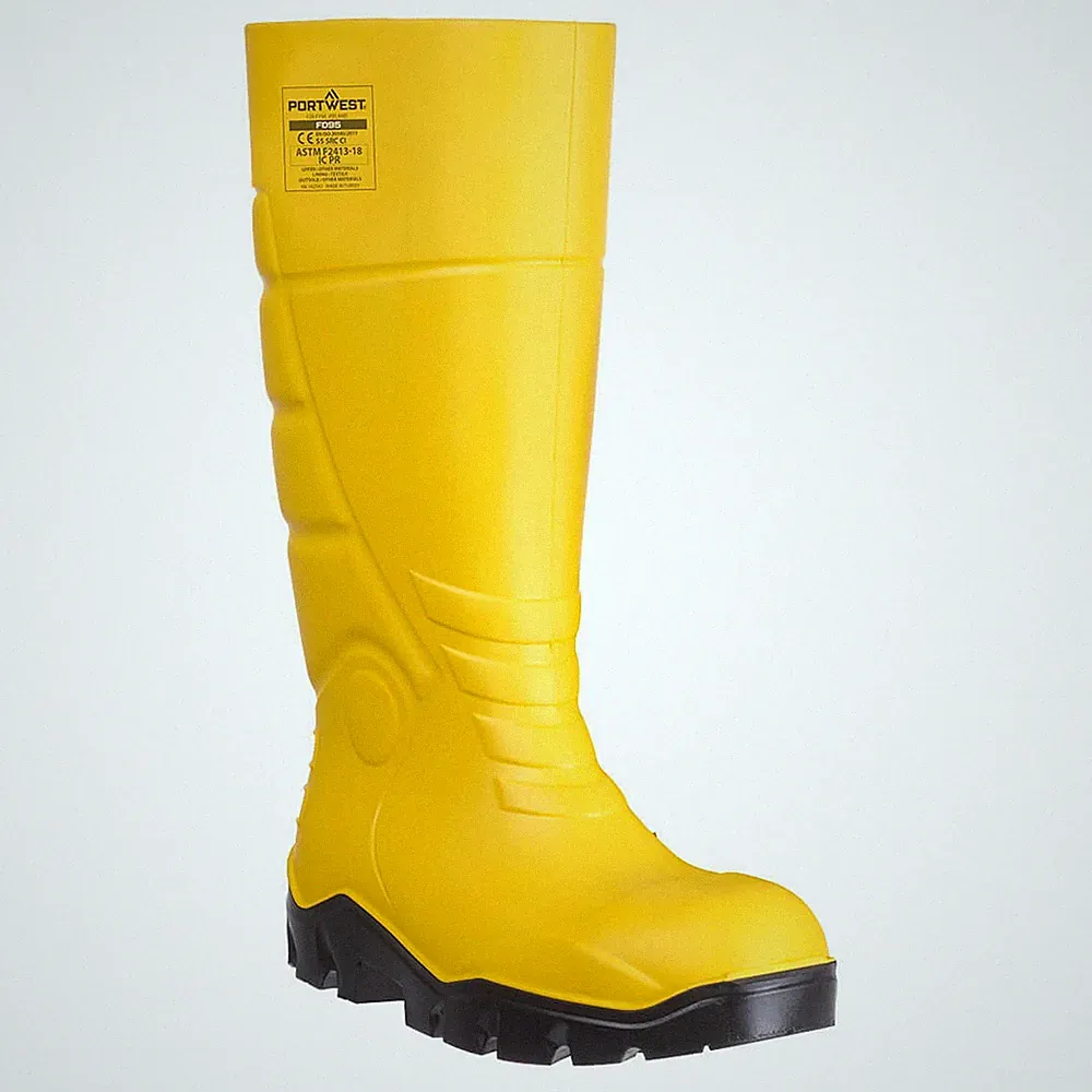 Portwest FD95YER40 Gr.40 PU Sicherheits-Gummistiefel Wellington S5 CI FO