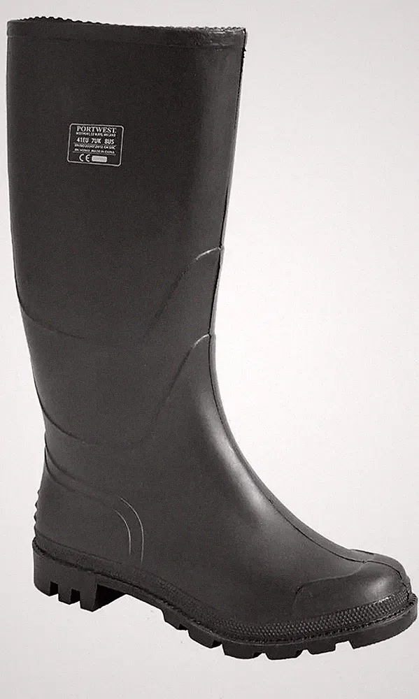 Portwest FW90 PVC Gummistiefel Herren Gr. 46 Schwarz Wie Neu