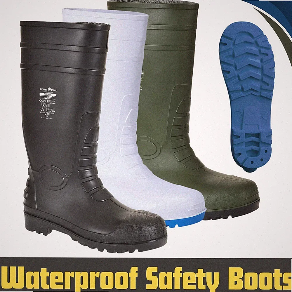 PORTWEST Sicherheitsstiefel S5 Wasserdicht Stahlkappe Anti-Rutsch Wellies FW95