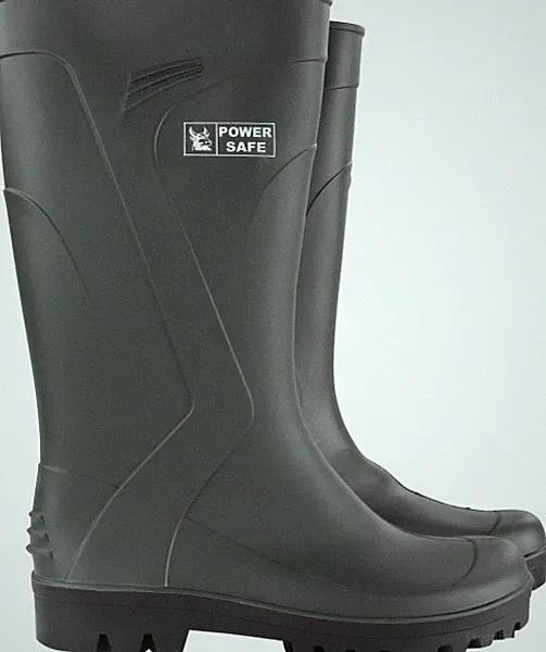 Power Safe Echt Gummistiefel Größe 39, grün-schwarz Gummistiefel