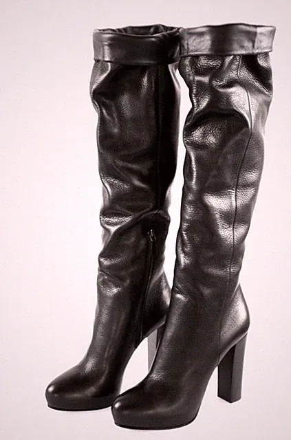 PRADA Hirschleder Weiche Knie Stiefel - 1WP089 - Schwarz - NEU