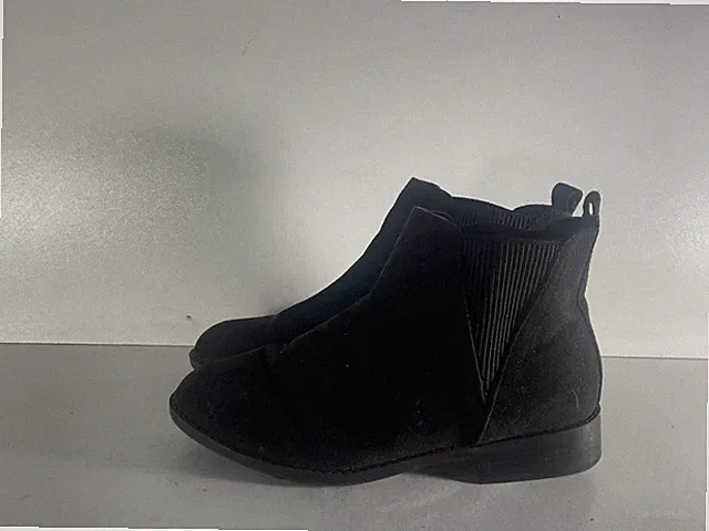 Primark Damen Schwarz Wildleder Elastische Zwickel Stiefeletten Schuhe UK 3 EUR 36 -A200