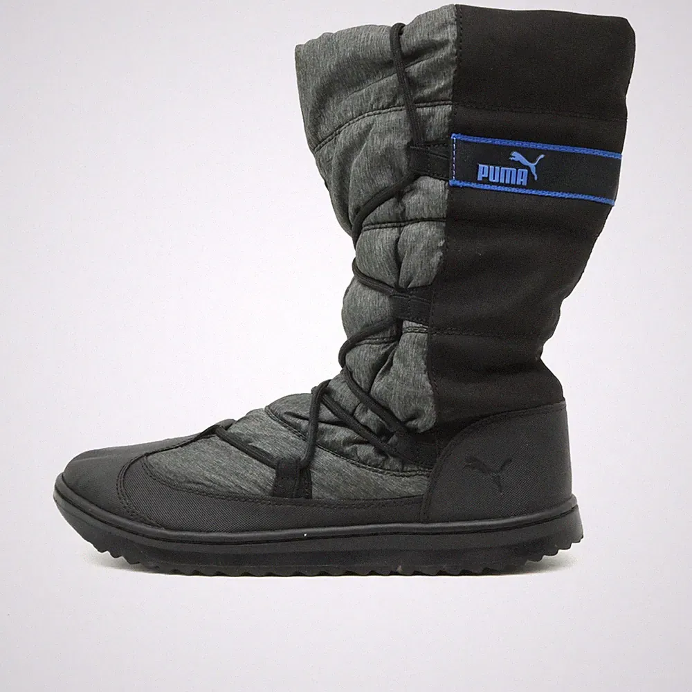 PUMA Damen Lifestyle Stiefel Schwarz/Grau Textil gefüttert Winterstiefel EU 38.5
