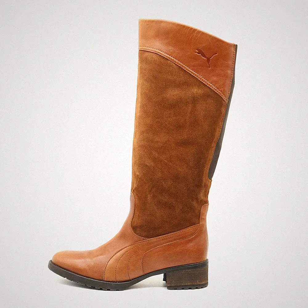 PUMA Damen sport lifestyle Stiefel Braun Wildleder Bequem, Rutschfest EU 40