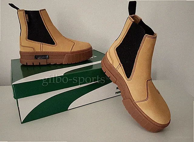 Puma Mayze Chelsea Suede Wn`s Plateau beige braun Gr. 40 40,5 Stiefel 382829 04