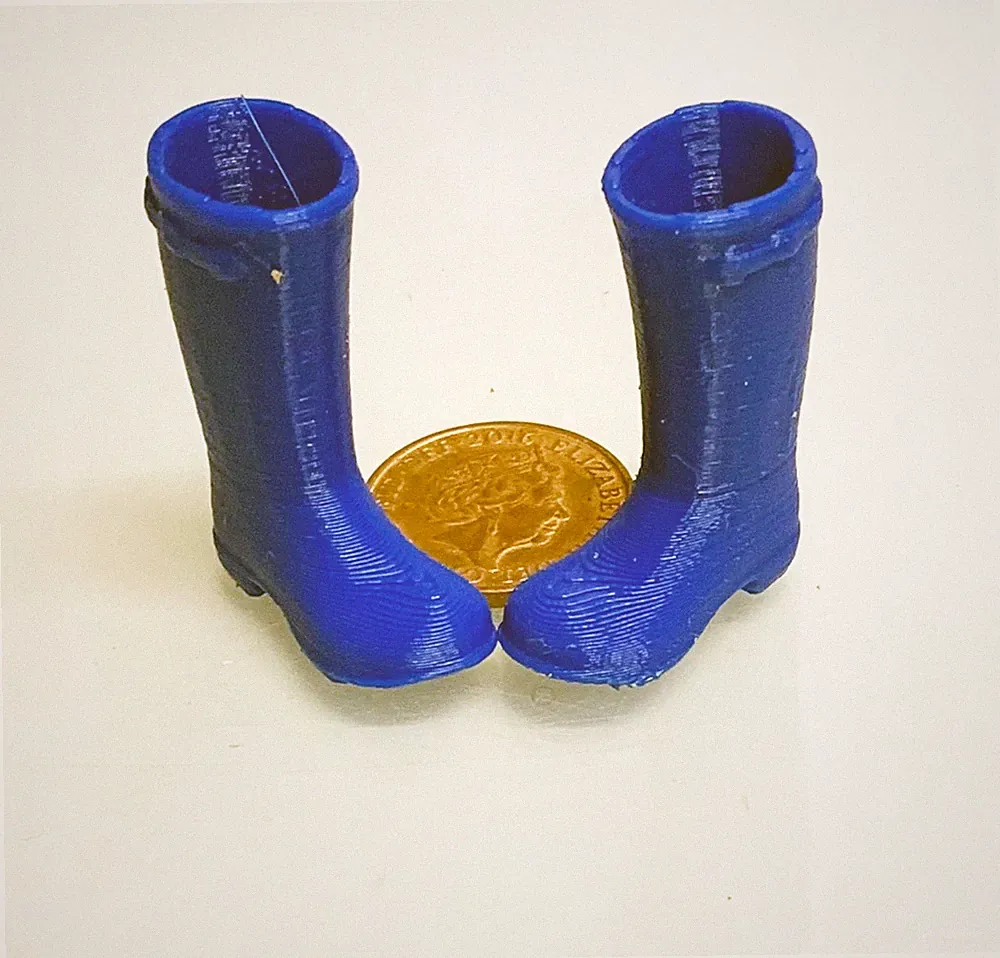 Puppenhaus Blaue Kunststoff Gummistiefel 1:12 Maßstab Gummistiefel R Tumdee