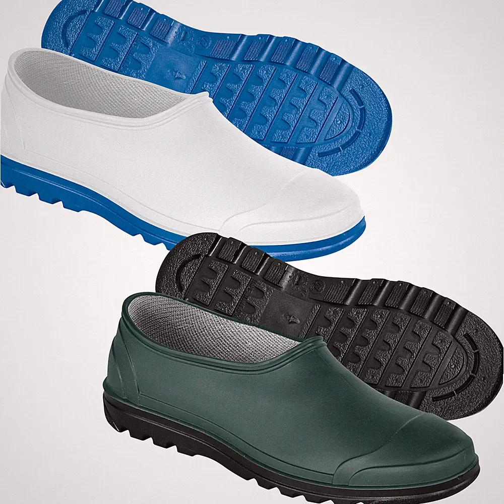 PVC Galosche grün weiß Gummischuhe Gartenschuhe Galoschen Gummistiefel Gr 38 -47