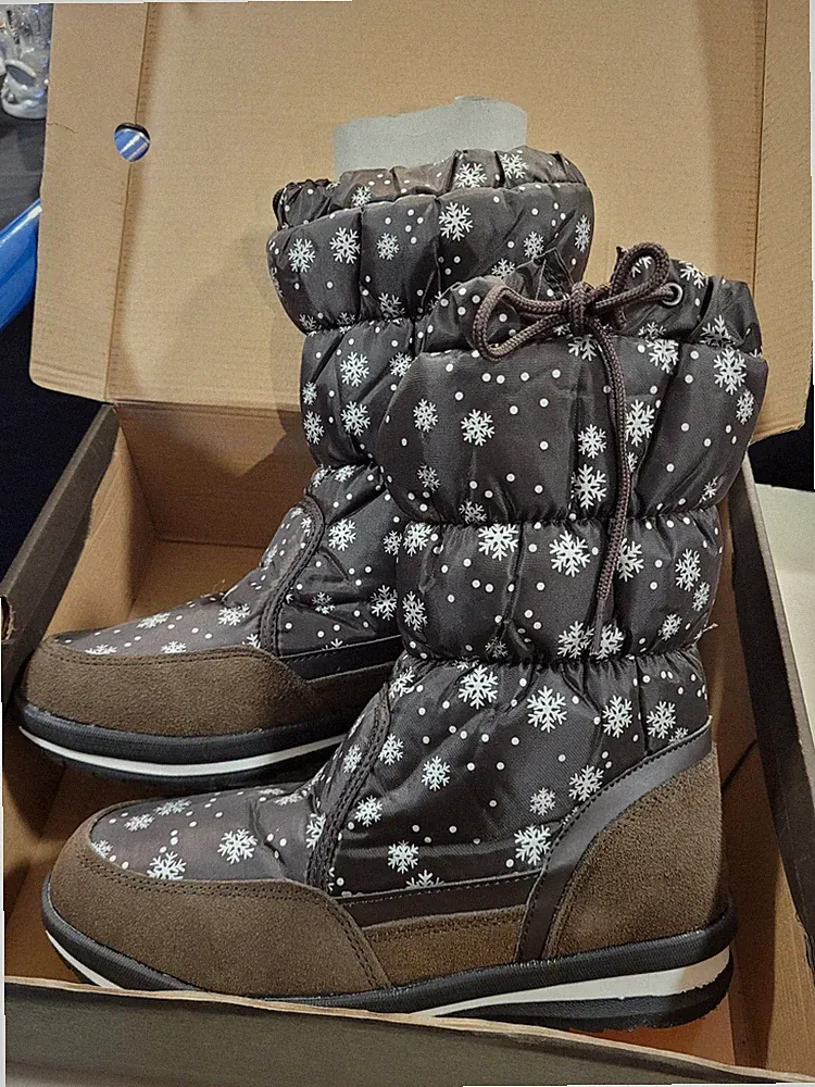 Qualitäts - Snow Boots - Winterstiefel - Moonboots, braun, Gr. 38, frei Haus
