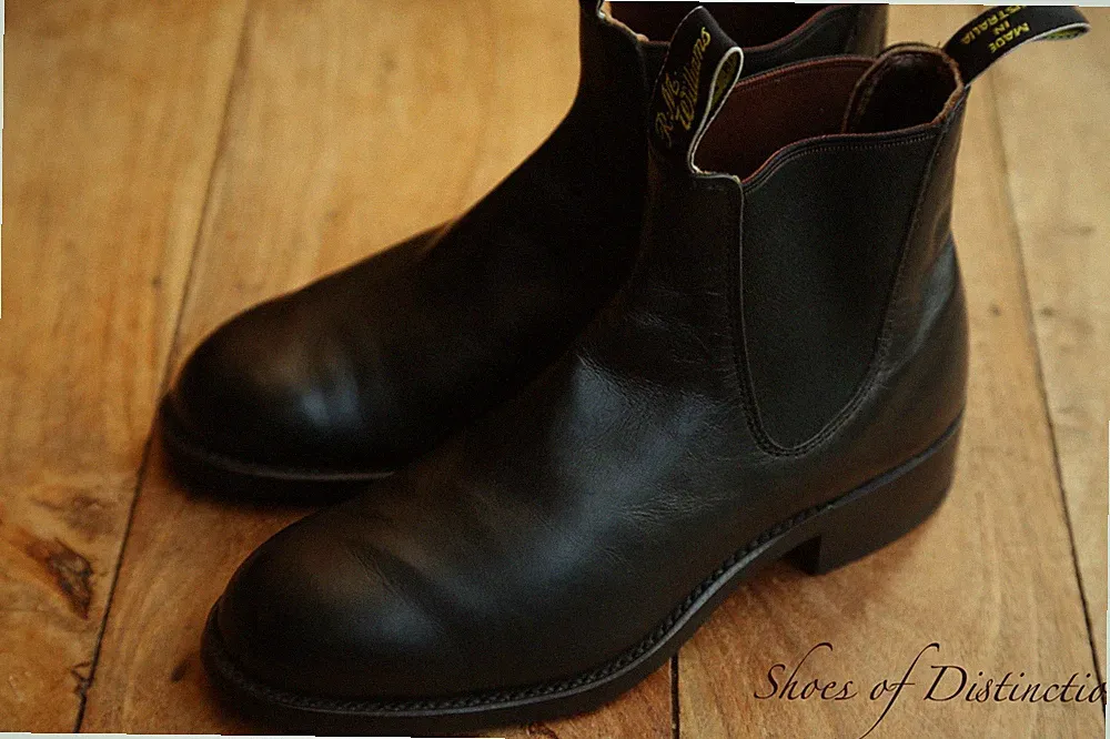 R.M. Williams schwarze Leder Chelsea Boots Schuhe Damen UK 4 US 7 EU 37