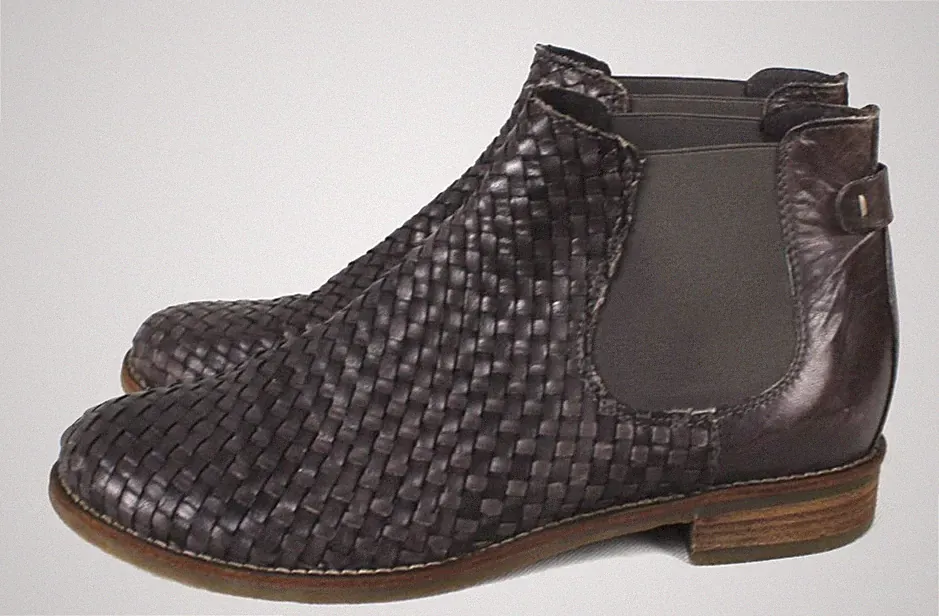 Ralph Harrison Flecht Stiefeletten Chelsea,Leder,Damen, Gr.39,sehr guter Zustand