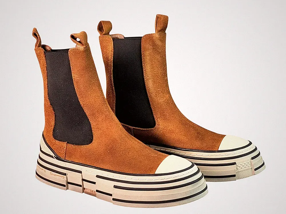 Rebecca White Schuhe Target Crosta Gold Echtleder Damen Chelsea Boot