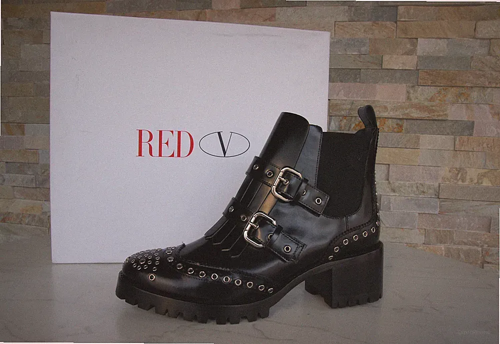 RED VALENTINO EU 40 Stiefeletten Stiefel Schuhe Nieten schwarz neu ehem UVP 624€