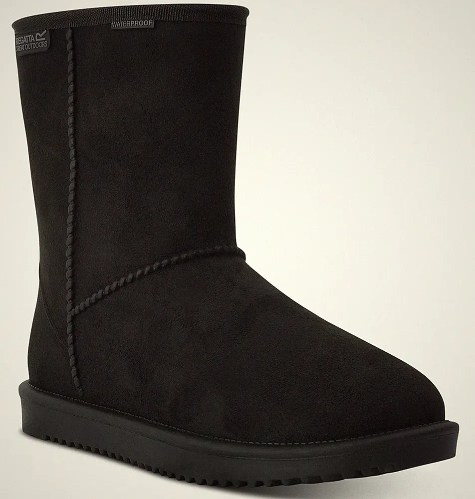 Regatta Damen Waterproof Boots Risley Mid Slip On Schwarz UK 3