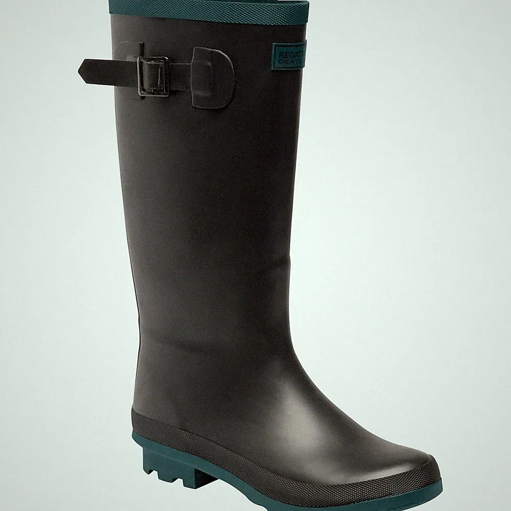 Regatta Fairweather II wasserdichte Damen-Gummistiefel – schwarz türkis – 8 UK