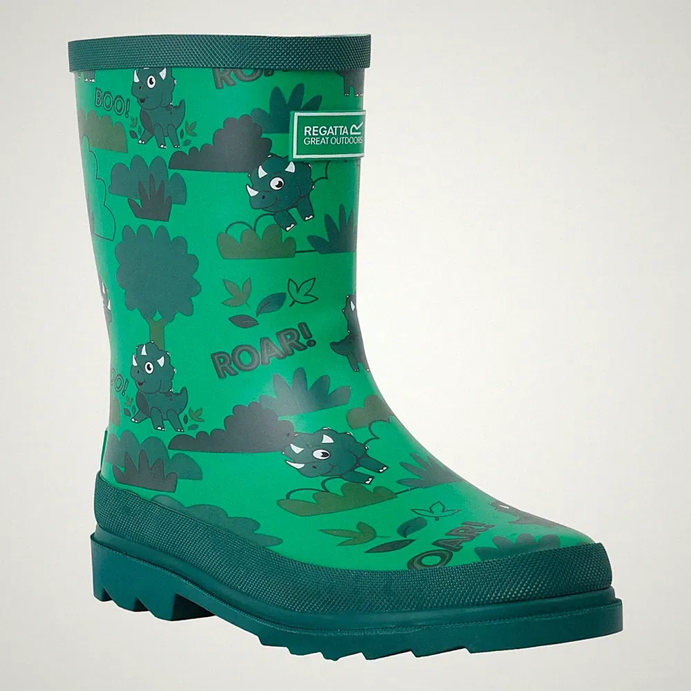 Regatta - Kinder Gummistiefel "Mudplay II", Stompy der Dinosaurier (RG11079)