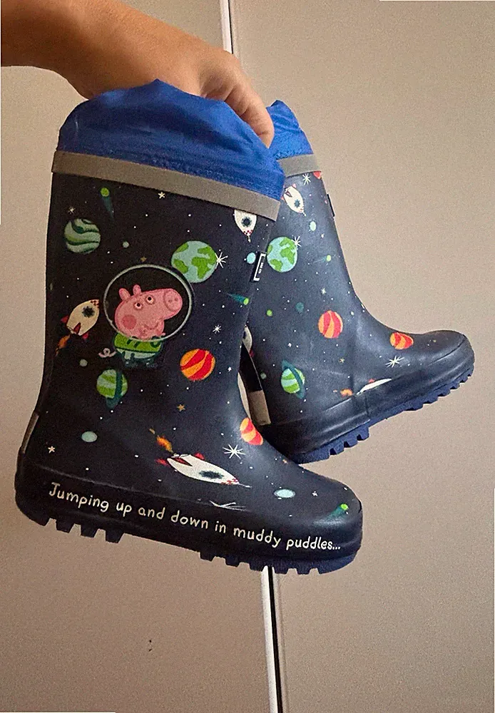 Regatta Kinder Gummistiefel Peppa Pig Weltall wasserdicht Blau EU 29