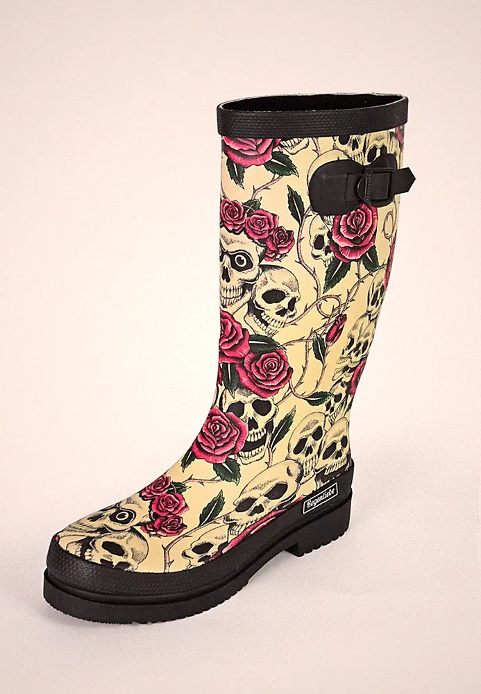 Regenliebe Damen Gummistiefel Ghost High Langschaft Regenstiefel rutschfest